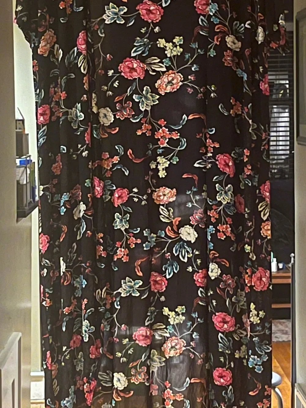 Torrid Floral Print Chiffon Maxi Kimono / Duster